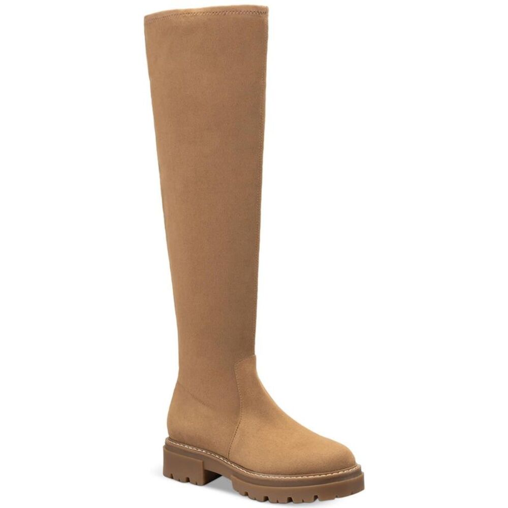 SUN STONE Womens Brown Jacksonn Round Toe Block Heel Zip-Up Boots Shoes 9 M